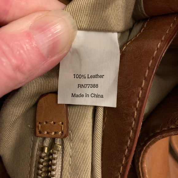 J. Crew Brown/Camel Leather Campo Bag - Picture 8 of 16